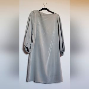 Grey silk vintage dress